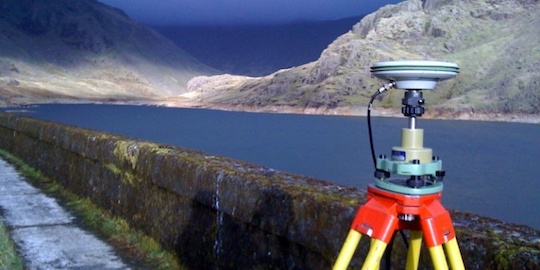 Leica 500 series GPS at Seathwaite Tarn